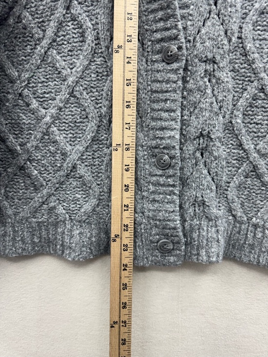 Lucky Brand Women’s XL Bobbie Wool Blend Knit Cardigan Sweater Women’s Gray - Picture 5 of 9